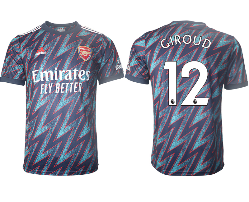 Men 2021-2022 Club Arsenal Second away aaa version blue #12 Soccer Jersey